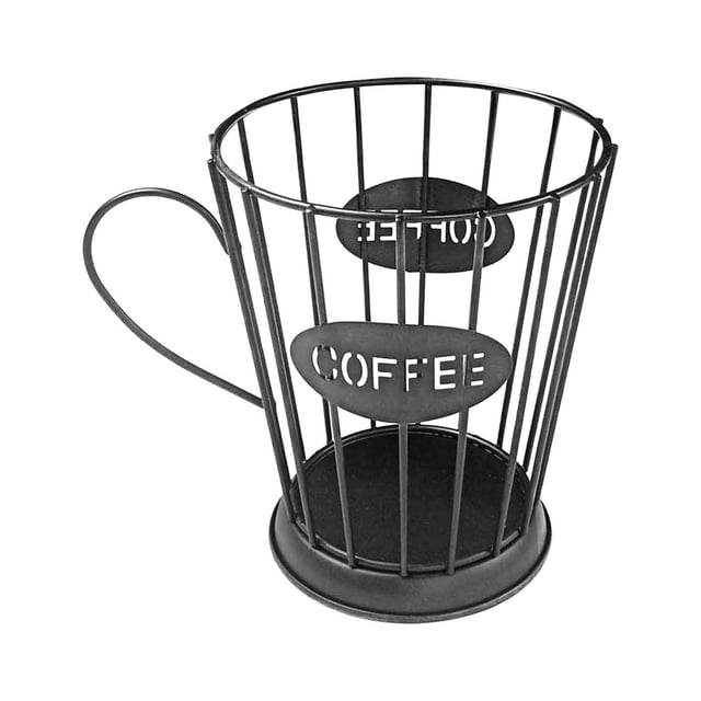VogueV #01 Clearance Cup Holder Mug Shape Coffee Pod Holders Storage Organizer for Counter Coffee Bar Rack Black