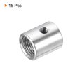 thumbnail image 3 of Unique Bargains Écrou de Raccord Rond M10 à M8 Adaptateur Filetage Convertisseur de Manchon Connecteur de Tige Tube Écrou Argent 15 Pack, 3 of 4
