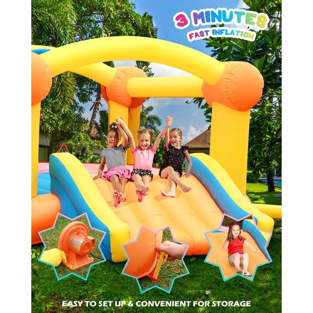 vente unique Château gonflable : aire de jeux gonflable avec obstacles et double vente unique Château gonflable : aire de jeux gonflable avec obstacles et double