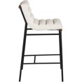 thumbnail image 4 of Meridian Furniture Burke Cream Vegan Leather Bar Stool, 4 of 8