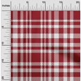 thumbnail image 2 of oneOone Georgette Viscose Red Fabric Check Sewing Material Print Fabric By The Yard 42 Inch Wide, 2 of 4