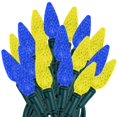 thumbnail image 1 of Novelty Lights 24FT 70 LED C6 Christmas String Lights, Blue & Yellow, 1 of 8