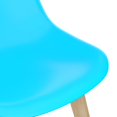 thumbnail image 5 of vidaXL Chaises de Salle à Manger 2 Pcs Plastique Bleu, 5 of 5