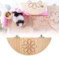 thumbnail image 4 of Wood Pets Hamster Mice Chinchilla Cage Toy Stand Platform Springboard Pedal (Flower Semicircle), 4 of 11