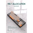 thumbnail image 3 of Mistaha Clavier de Jeu Mécanique K3 Disposition Russe Vert Aqua Style Rétro Rétro Rétroéclairé RVB 100 Touches Interrupteurs Rouges Linéaires Clavier Filaire avec Câble USB-C Enroulé, 3 of 6