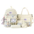 thumbnail image 1 of Sac à Dos Mignon pour Femmes Mode 5 Pcs/set pour Adolescentes (Violet), 1 of 9