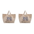 thumbnail image 4 of Transemion Fashionable Style Female Shoulder Bag With Wide Application Large Capacity Canvas Shoulder Bag white 2Set, 4 of 6
