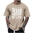 thumbnail image 3 of T-shirts pour Hommes Manfinity LEGND Slogan Graphique Décontracté T-Shirt à Manches Courtes pour Usage Quotidien, 3 of 3