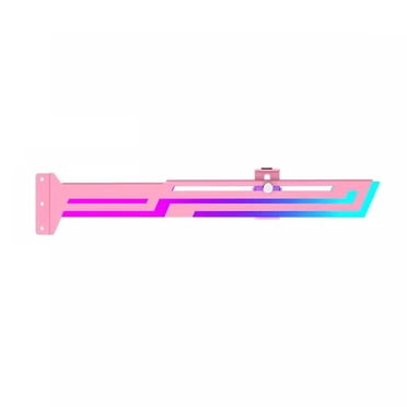 Support de Carte Graphique d'Affichage de Température Z-X6 5V 3 Broches ARGB AURA SYNC, Support VGA, Hauteur Ajustable, Rose