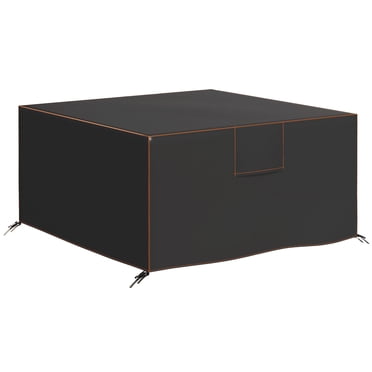 Outsunny Housse de Mobilier de Patio Imperméable, 55.1 Pouces x 55.1 Pouces x 28.1 Pouces, Noir