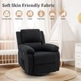 thumbnail image 3 of Korser Swivel Rocker Small Recliner Chair for Small Spaces for Living Room,Black, 3 of 6