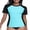 Black, variant on Charmo Color Blocked Swimsuit Tops for Womens Sun Protection UPF 50+ Rash Guard Quick Dry Running Swim Shirts