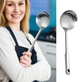 thumbnail image 2 of Kitchen Soup Food Thicken Stainless Steel Spoon Colander Strainer Filter Hot Pot Slotted Spoon Food Serving, 2 of 4