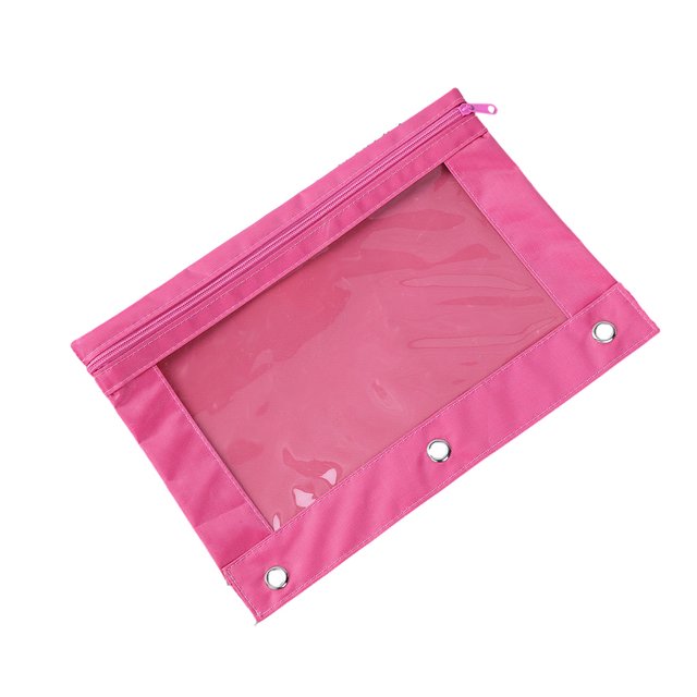 Decodeary Durable Pouch For Organizing Documents In Office Portable Zippered Pouch Pink 1Set