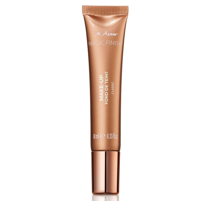 M. Asam Magic Finish Make-up Mousse Sample - 4in1 Primer Foundation Concealer & Powder with buildable coverage adapts to light & medium skin tones leaves skin looking flawless 0.33 Fl Oz