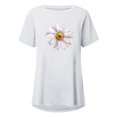 thumbnail image 4 of Pompotops Chemises Mode Décontractée pour Femmes Manches Courtes Tee-Shirt Ample Tunique Blouse, 4 of 4