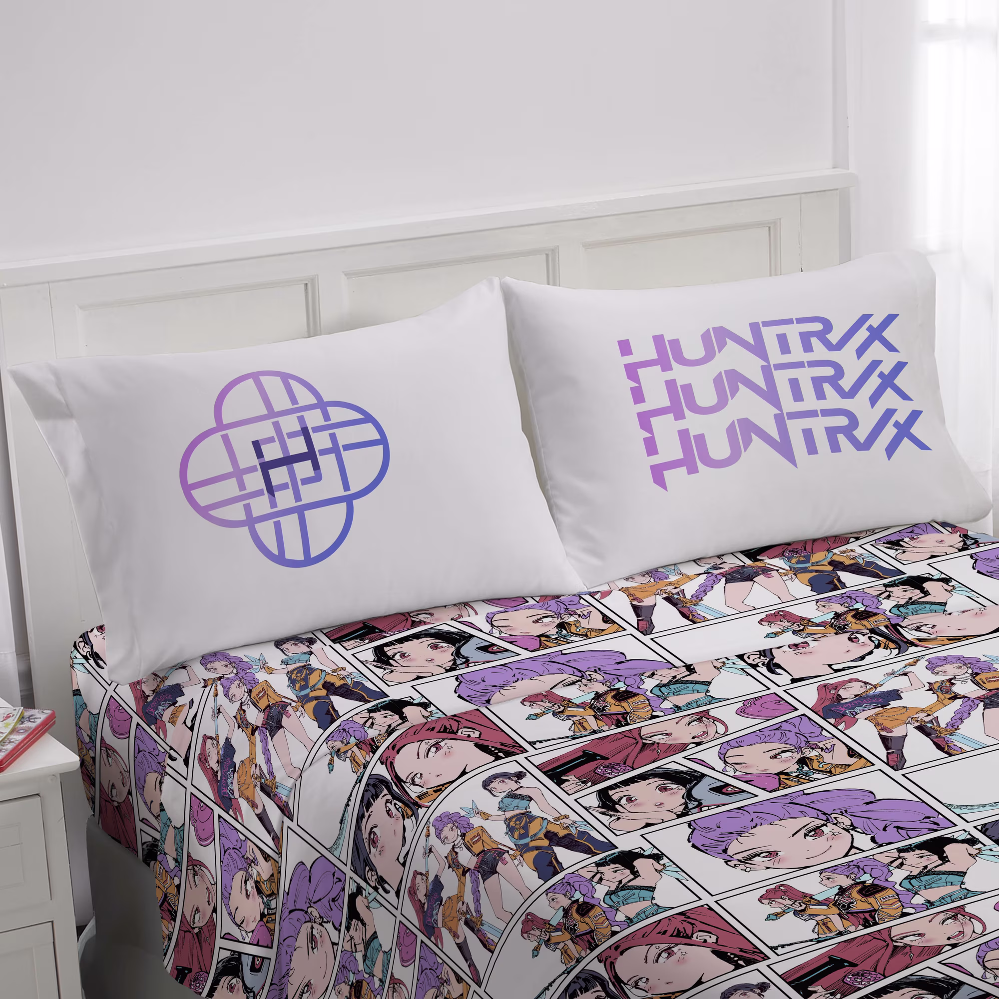 K-Pop Demon Hunters Ensemble de Draps pour Lit 2 Places