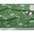 thumbnail image 2 of Soimoi Green Rayon Fabric Flower Leaves Print Sewing Fabric BTY 56 Inch Wide, 2 of 2