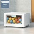 thumbnail image 5 of 1pc Large Capacity Transparent Storage Box With Wheels - Folding Trunk For Books,, 5 of 5