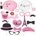 thumbnail image 1 of Amosfun 18PCS Photo Booth Props Kit Paris Theme Decoration for Party Favors, 1 of 8