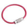 thumbnail image 1 of Unique Bargains 90mm Length PVC Coated Stainless Steel Keyring Loop Cable Pink 4 Count, 1 of 6