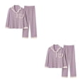 thumbnail image 2 of pitrice Satin Pyjama Set Women - Comfortable Fit Romantic Look Sexy Soft Various Colors B6804 XL,1 2Set, 2 of 6