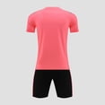 thumbnail image 4 of hengsof Ensemble de Maillot de Football à la Mode pour Enfants, Haut à Manches Courtes Col Ras du Cou, Short à Taille Élastique Tenue de Sport, Confortable Respirant Absorbant la Sueur Séchage Rapide Uniforme de Sport Deux Pièces, 4 of 4