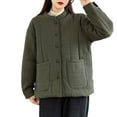 thumbnail image 1 of Fall/Winter Saving! srobpty Women's Long Sleeve Puffer Jacket, Versatile Casual Thicker Jacket Green, M, 1 of 4