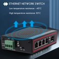 thumbnail image 2 of 5 Ports RJ45 10/100 m Commutateur Ethernet de Bureau Concentrateurs Réseau pour Portable Type Rail DIN, 1x Commutateur Ethernet, Noir, 2 of 8