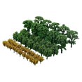 thumbnail image 4 of thinsony 50x Train Scenery Mixed Miniature Trees for Layout Accessories DIY Material Banyan Tree, 4 of 9