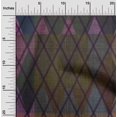 thumbnail image 2 of oneOone Georgette Viscose Brown Fabric Argyle Craft Projects Decor Fabric Printed By The Yard 42 Inch Wide, 2 of 4