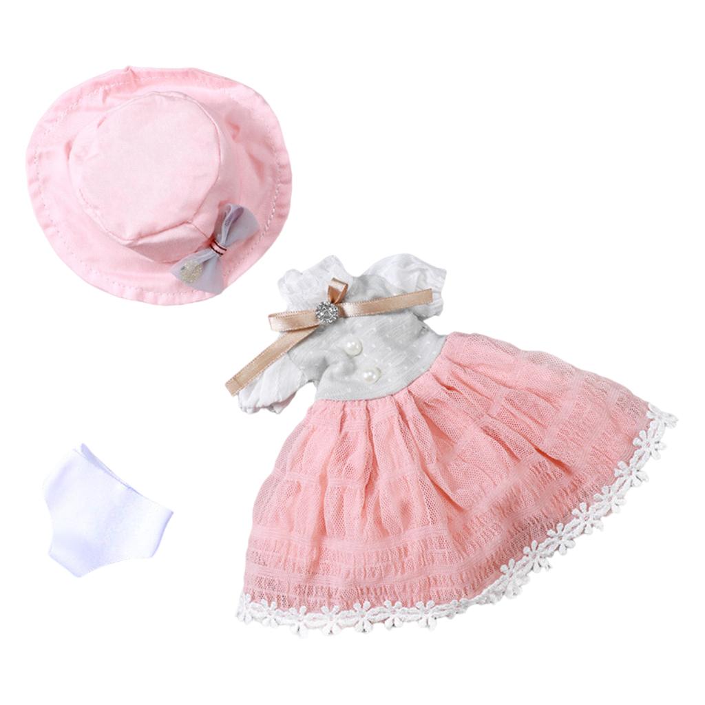 Exquisite Girl Doll Dress Clothing Set Casual Matching Outfits Dress 5