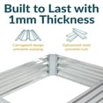 thumbnail image 3 of Sunnydaze Galvanized Rectangle Raised Garden Bed - 4' x 3' x 1' - Silver, 3 of 8