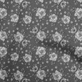 thumbnail image 1 of oneOone Tissu Viscose Georgette Gris Matériel de Robe Florale Tissu Imprimé Tissu au Mètre 42 Pouces de Large, 1 of 4