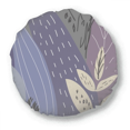thumbnail image 1 of Flowers Plant Art Pattern Round Throw Pillow Home Decoration Cushion, 1 of 3
