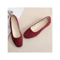 thumbnail image 4 of MAWCLOS Chaussures Décontractées pour Femmes Chaussures de Marche Confort à Enfiler Ballerines Mode Bout Carré Ballerine de Soirée Rouge Vin 8, 4 of 4