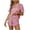 Pink, variant on Kelon Women Pajama Sets Clearance Women's Linen Shirt Silk Pajama Set For Women Shorts And Top Summer Sets Satin Button Up Pajamas Comfy 2 Sleepwear Sets