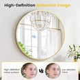 thumbnail image 5 of Bingirl 18-Inch Small Aluminum Alloy Frame High-Definition Eco-Friendly Gold Round Mirror for Bathroom (Over Sink), Entryway, and Vanity, 5 of 5