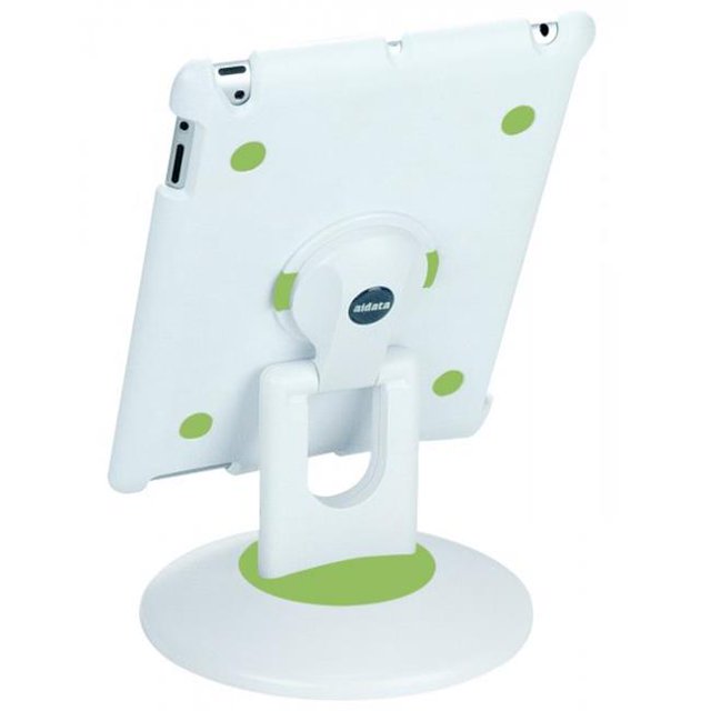 Aidata USA ISP203WW Station for iPad 2 - White/Green