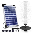 thumbnail image 2 of Solar Fountain Pump, Solar Water Pump Floating Fountain With 6 Nozzles, For Bird Bath, Pond Or Garden Solar Aerator Pump ,Multi-Install Methods, 2 of 7