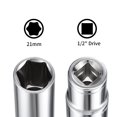 thumbnail image 3 of Unique Bargains 1/2-Inch Drive 6 Point Deep Socket 21mm Metric, Cr-V Steel, 3 of 3