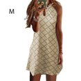 thumbnail image 2 of Langgg Robe Courte Décontractée Imprimée Sans Manches Esthétique Élégante Mignonne Robe de Plage Vacances Club Vêtements d'Été Kaki m, 2 of 6