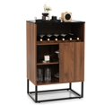 thumbnail image 1 of Costway Buffet de Rangement pour Vin avec Étagère Réglable et Porte Coulissante pour Cuisine, 1 of 10