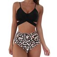 thumbnail image 1 of LSLJS Mode Women Sexy Maillot de Bain Uni et Imprimé Bikini Split Swimsuit Set, 1 of 8