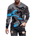 thumbnail image 2 of Meichang T-Shirt à Manches Longues pour Homme Doux, T-Shirts Graphiques pour Hommes Tendance à Imprimé Camouflage, T-Shirts Amusants à Col Rond Confortables à Manches Longues pour Homme, 2 of 5