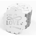thumbnail image 4 of Inkdotpot Pack Of 50 Let Love Sparkle Wedding Favor Paper Tags Craft Real Silver Foil Hang Tags, 4 of 6