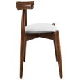 thumbnail image 2 of Modway Stalwart 18" Wood Dining Side Chair, Dark Walnut/White, Set of 2, 2 of 5