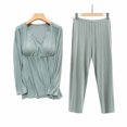 thumbnail image 1 of LSLJS Ensemble de Pyjama d'Allaitement pour Femmes Enceintes, Chandails d'Allaitement à Manches Longues, Shorts et Pantalons de Grossesse 2 Pcs, Pyjamas d'Allaitement, Pyjamas et Vêtements de Détente de Maternité ( TTG, Vert ), 1 of 3