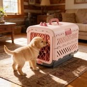 Deeceymbur Foldable Large Pet Carrier for Dogs Cats Soft Sided Travel Crate Airline Approved Kennel with Safe Strap And Carry Handle
