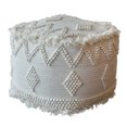 thumbnail image 1 of Uttermost Uriah Pouf en Laine Tissé à la Main Ivoire – Siège Ottoman d'Intérieur, 1 of 2
